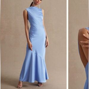 NWT! Significant Other Lana Maxi Dress in Petrol (grey-blue)